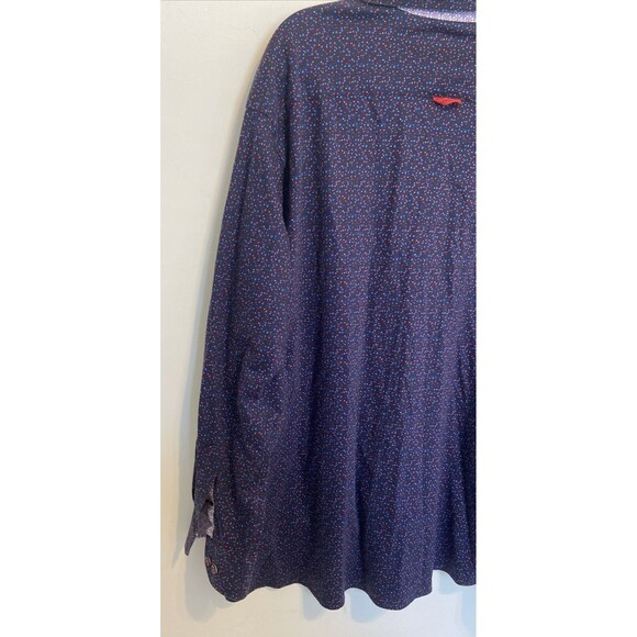 Jermyn & Bond Dark Purple Dress Shirt Button Up Speckle Print Sz 3XL 100% Cotton - Picture 6 of 8